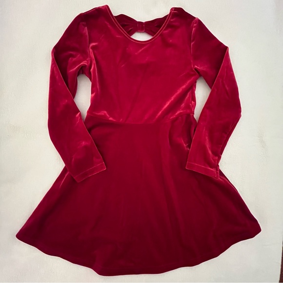 Red Velour Dress - Picture 1 of 6